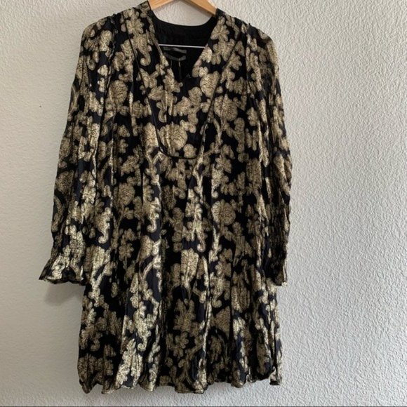 Anthropologie Floral Tunic Mini Dress - Picture 2 of 12